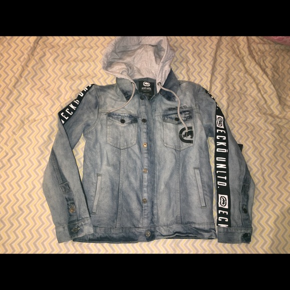 *NWT* ECKO JEAN HOODED JACKET - Picture 1 of 4